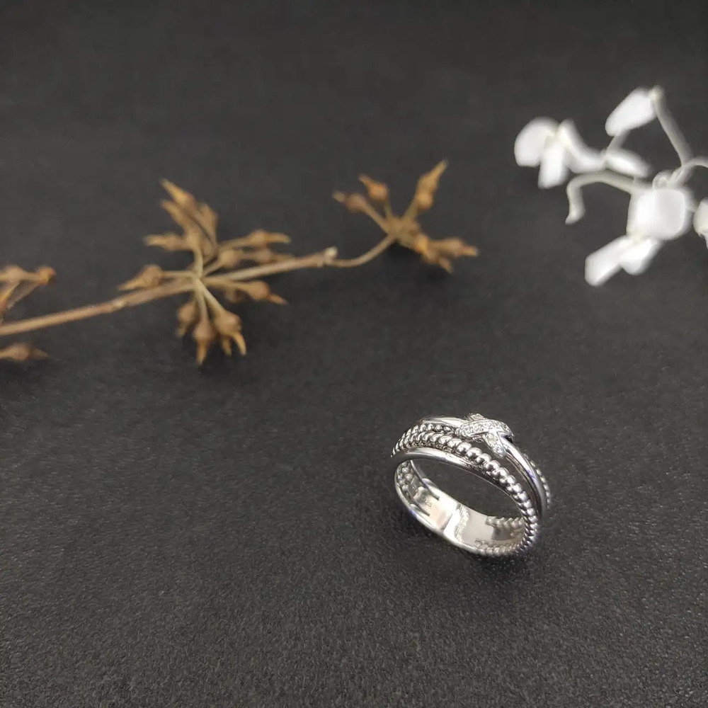David Yurman x Full Diamond Button Ring - Picture 6 of 7